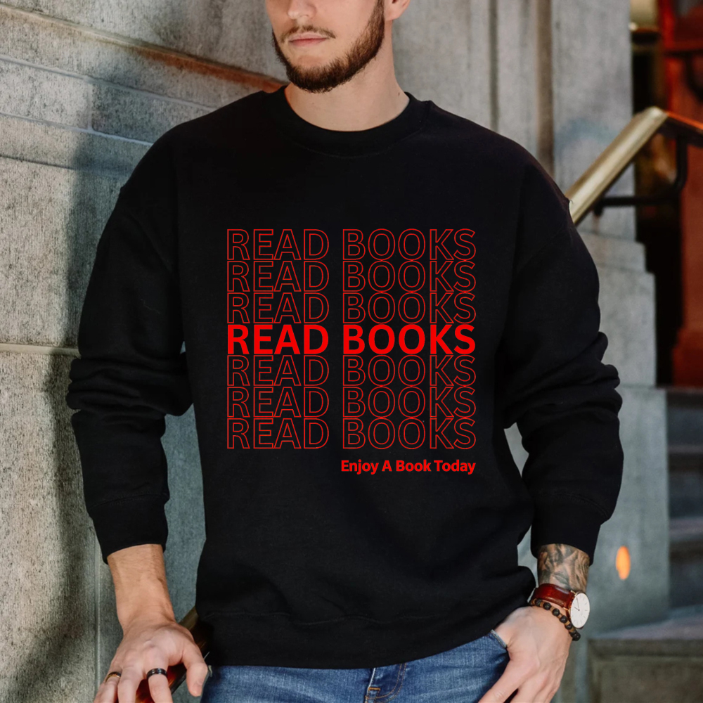 Wardrobecart Read Books Pattern Unisex Classic Sweatshirt