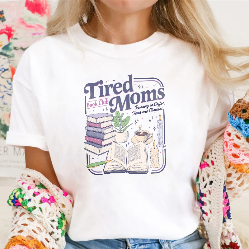 Wardrobecart Tired Moms Book Club Running On Coffee Chaos And Chapters Unisex Classic T-shirt(2)
