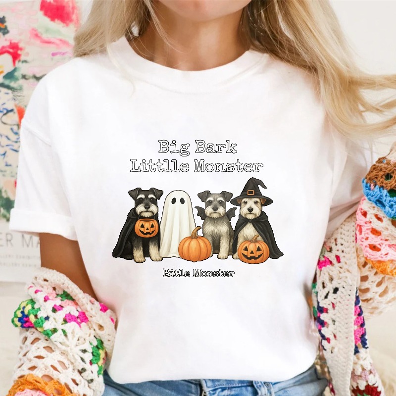 Big Bark Little Monster Halloween Dogs Ghost Pumpkin, Unisex Classic T-shirt