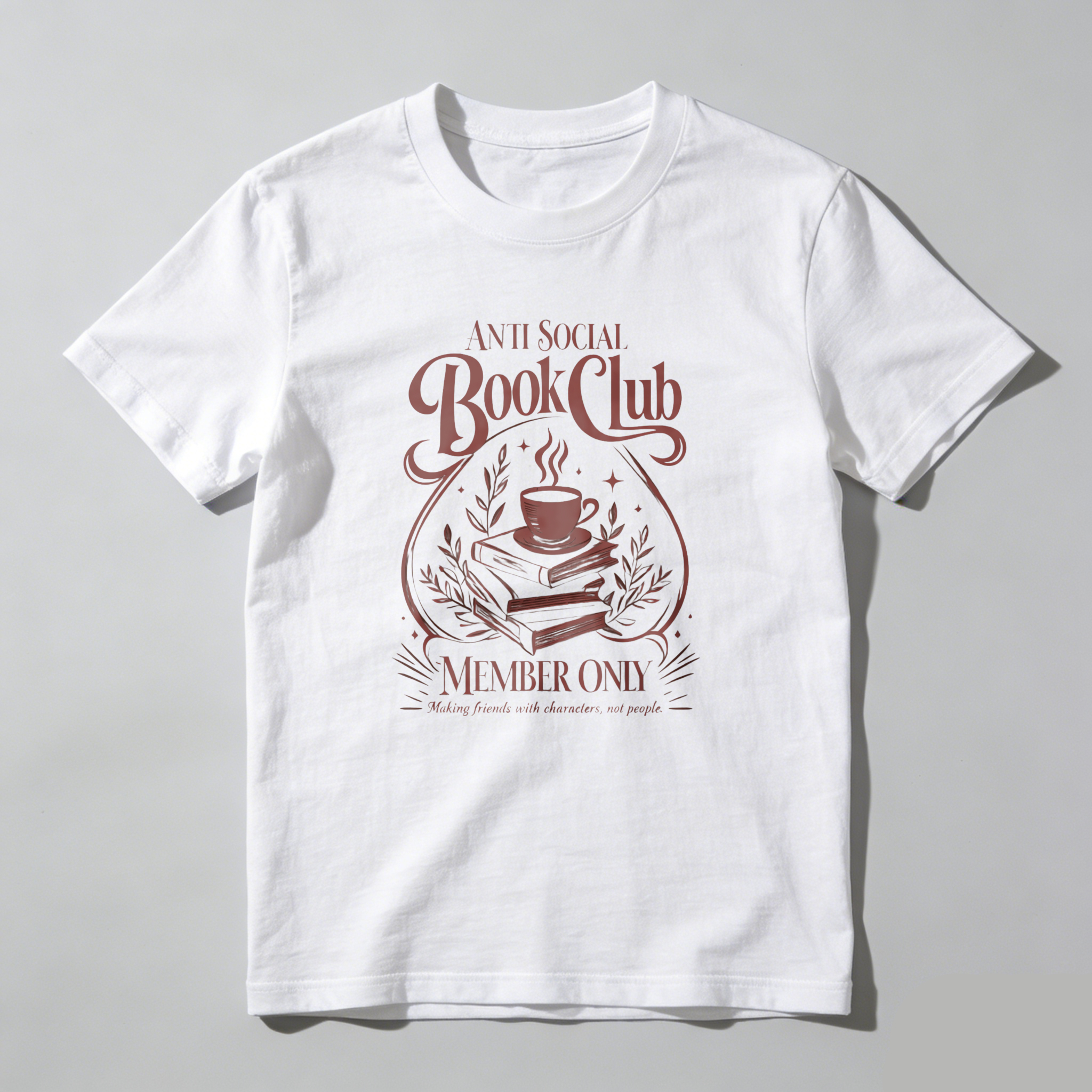 Wardrobecart Anti Social Book Club Member Only Tshirt 100% cotton