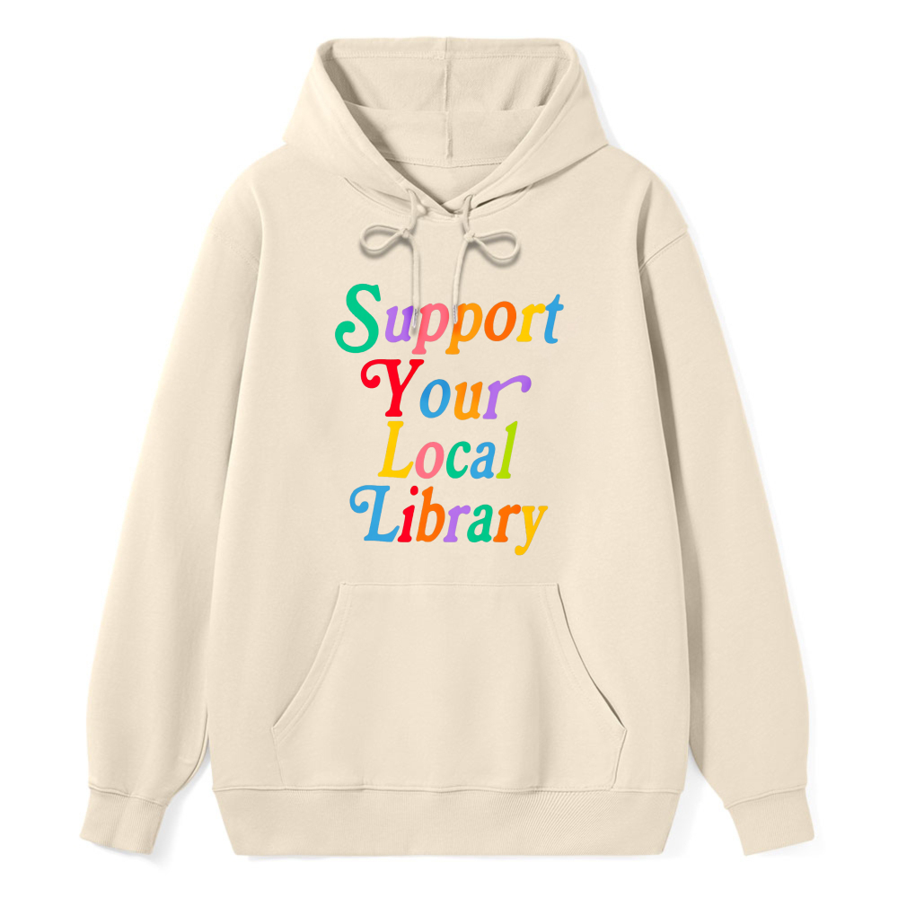 Wardrobecart Support Your Local Library Unisex Classic Hoodie