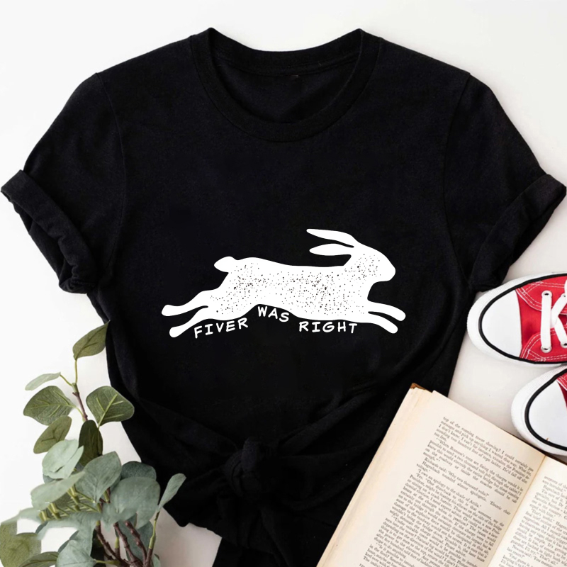 Wardrobecart Fiver Was Right Rabbit Print Tshirt