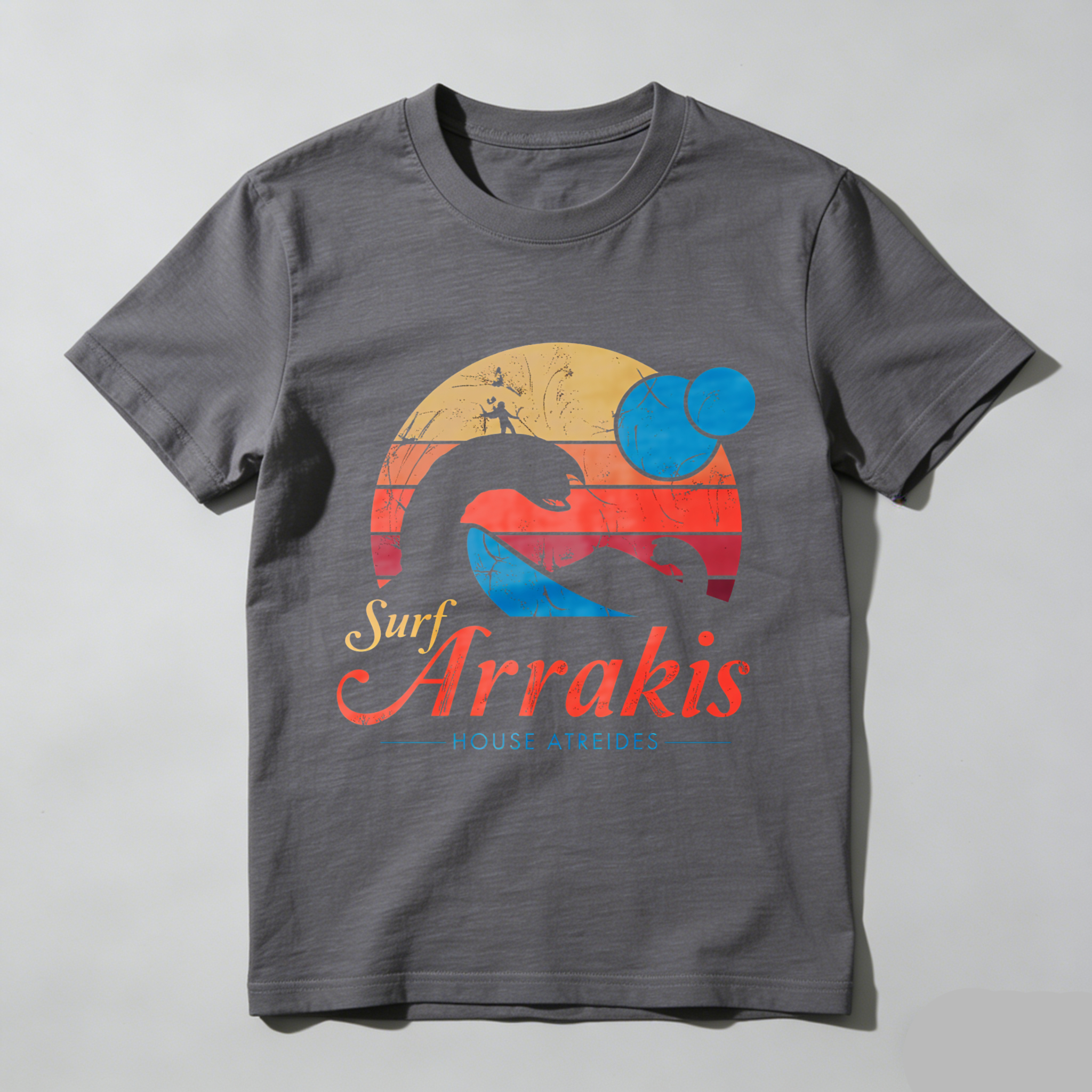 Wardrobecart Surf Arrakis House Atreides Desert Snake Sunset Tshirt