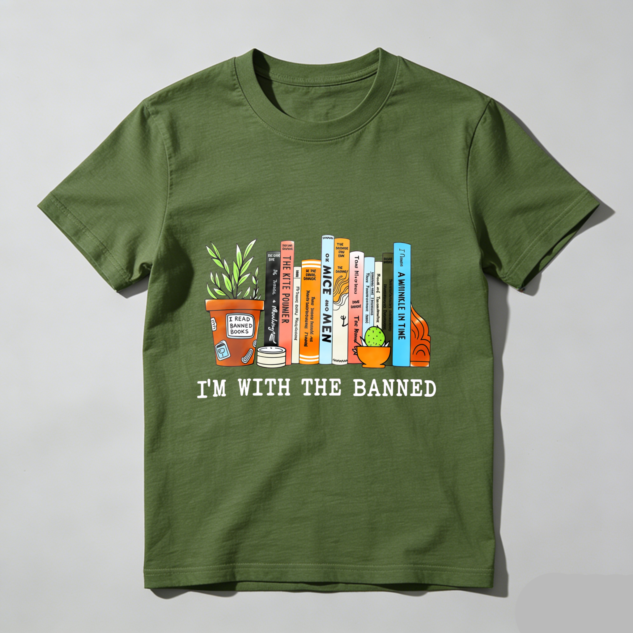 Wardrobecart I'm With The Banned Books Shelf Tshirt