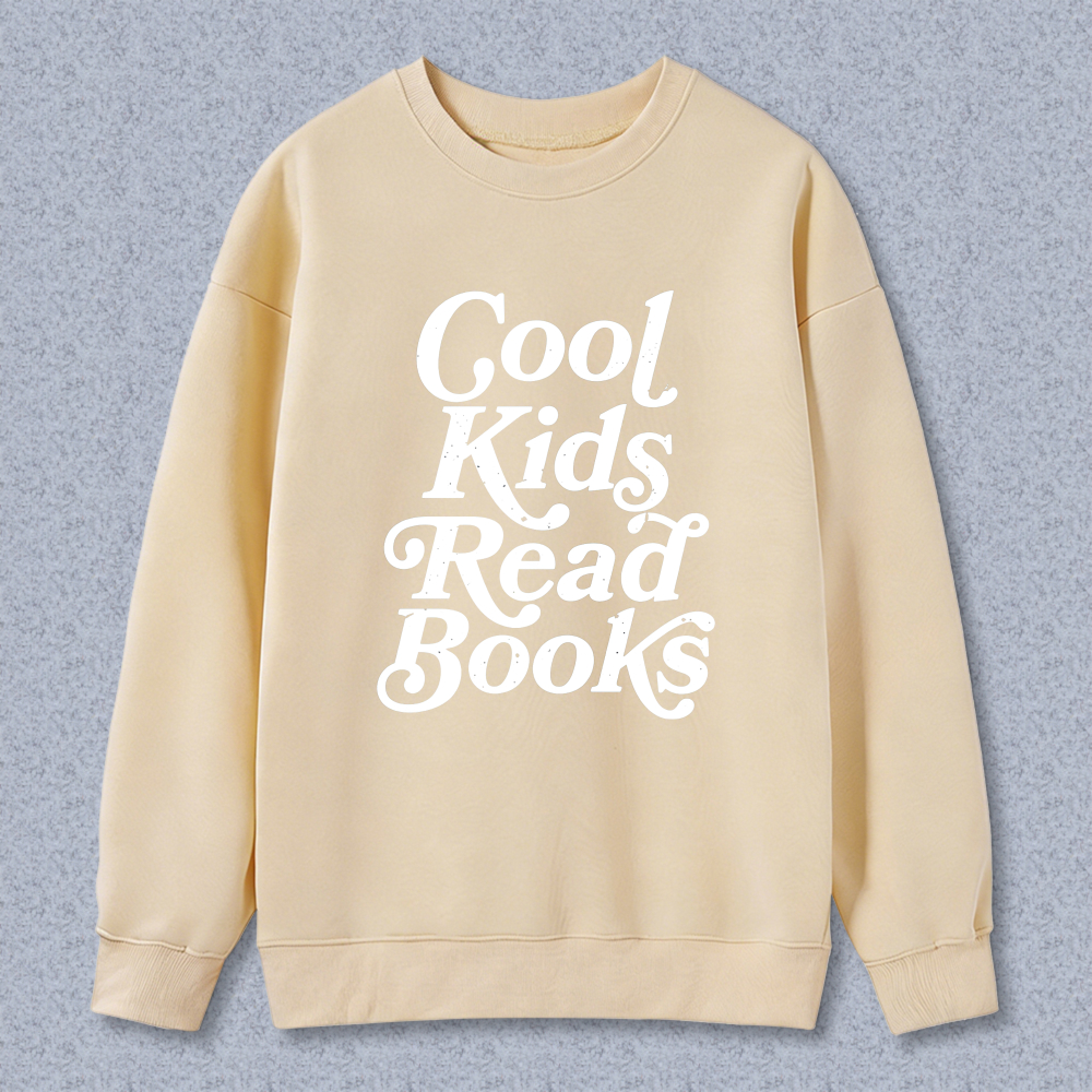 Wardrobecart Cool Kids Read Books Unisex Classic Sweatshirt