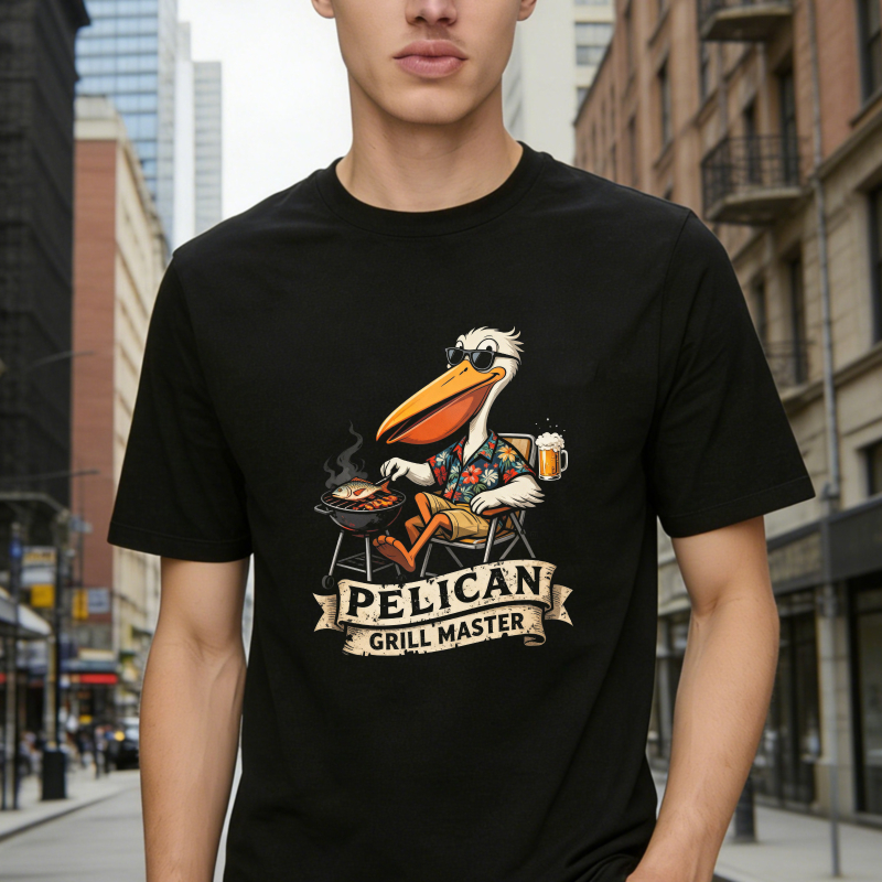Pelican Grill Master Funny Bird With Sunglasses And Beer Unisex Classic T-shirt