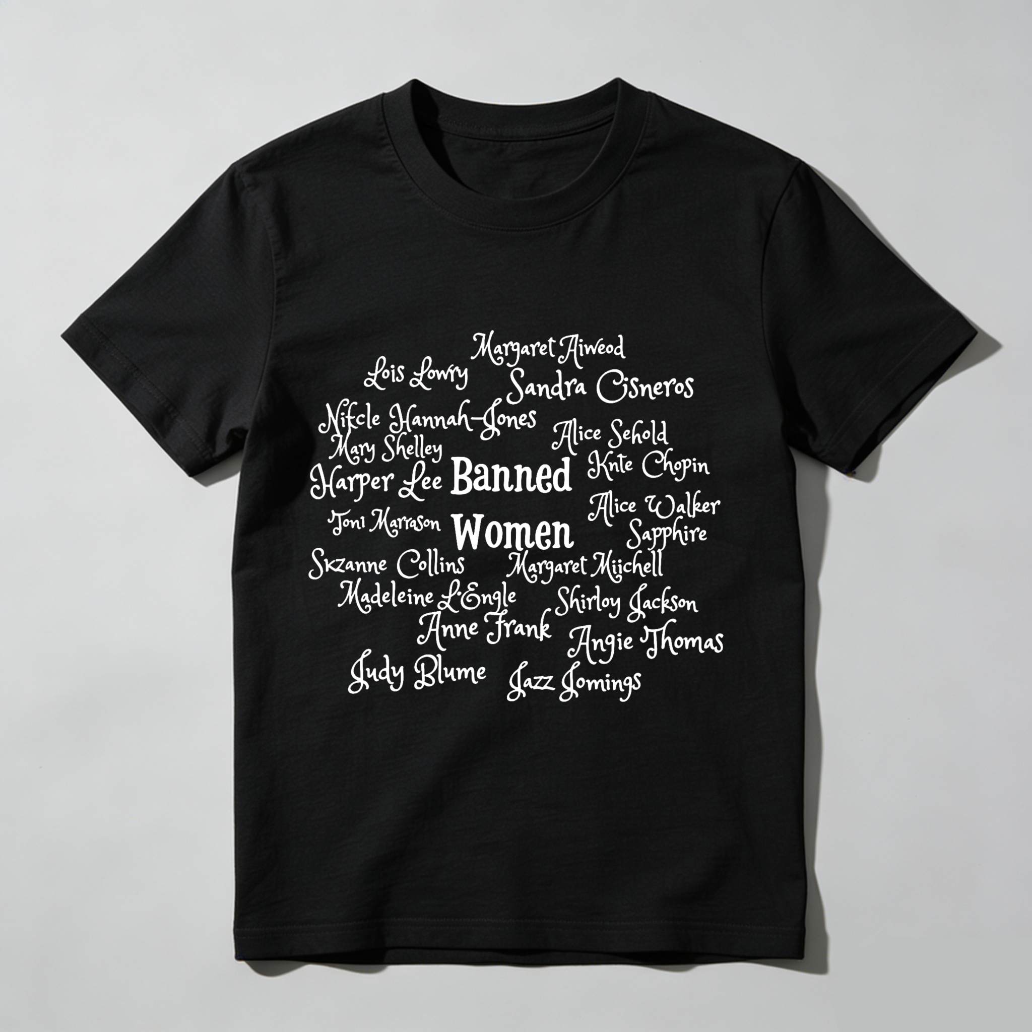 Wardrobecart Banned Women Names List Print Tshirt
