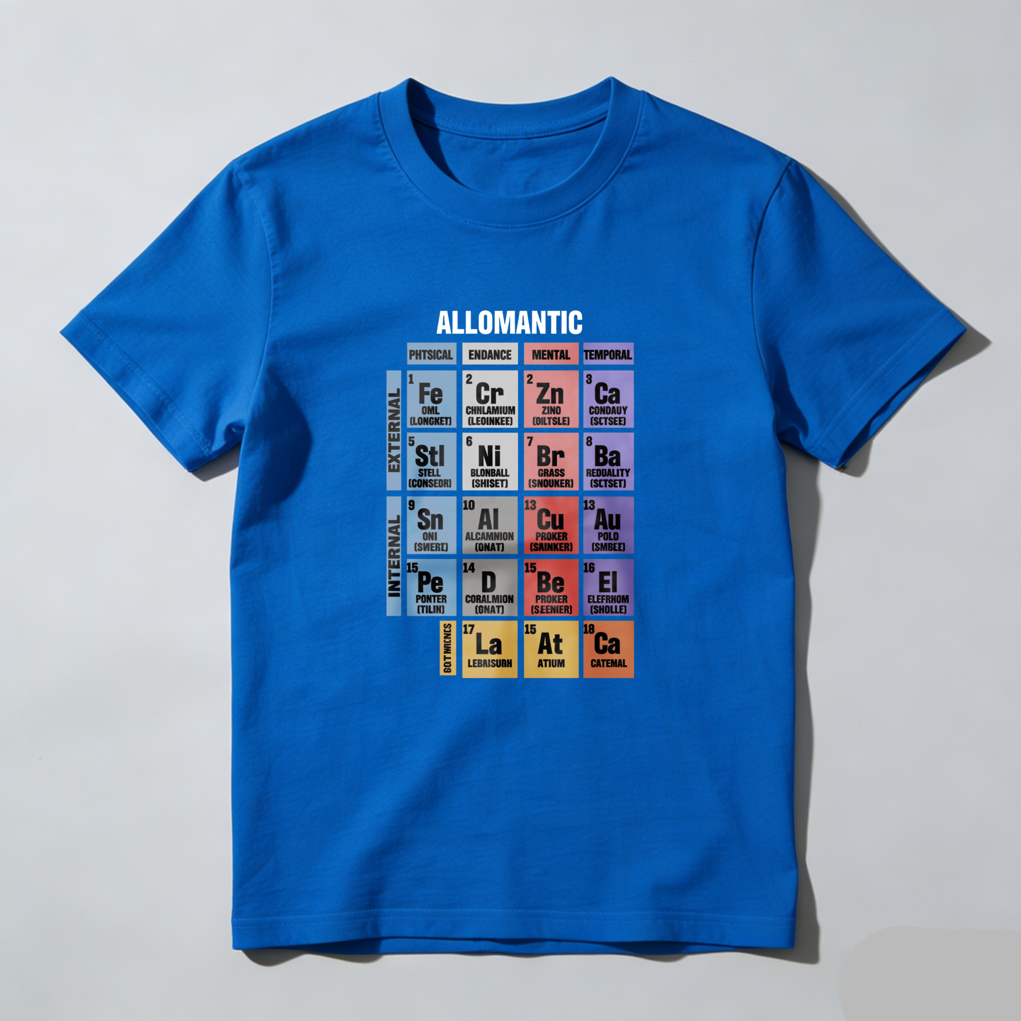 Wardrobecart Allomantic Elemental Periodic Table Design Tshirt