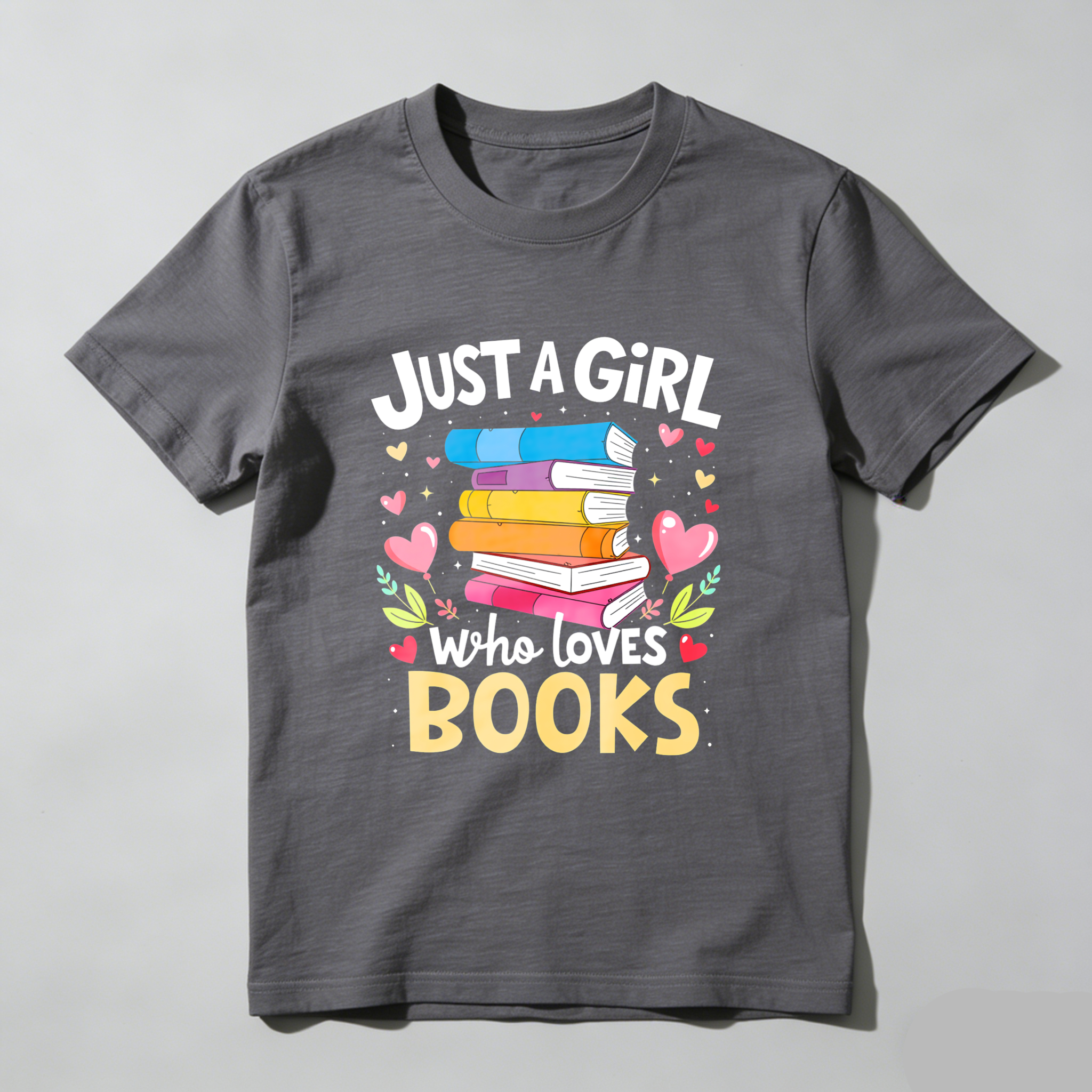 Wardrobecart Just A Girl Who Loves Books Tshirt(1)