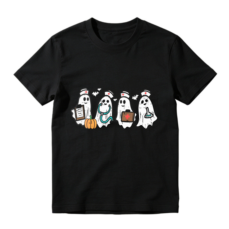 Cute Halloween Ghosts Doctor Nurse Medical Profession Unisex Classic T-shirt