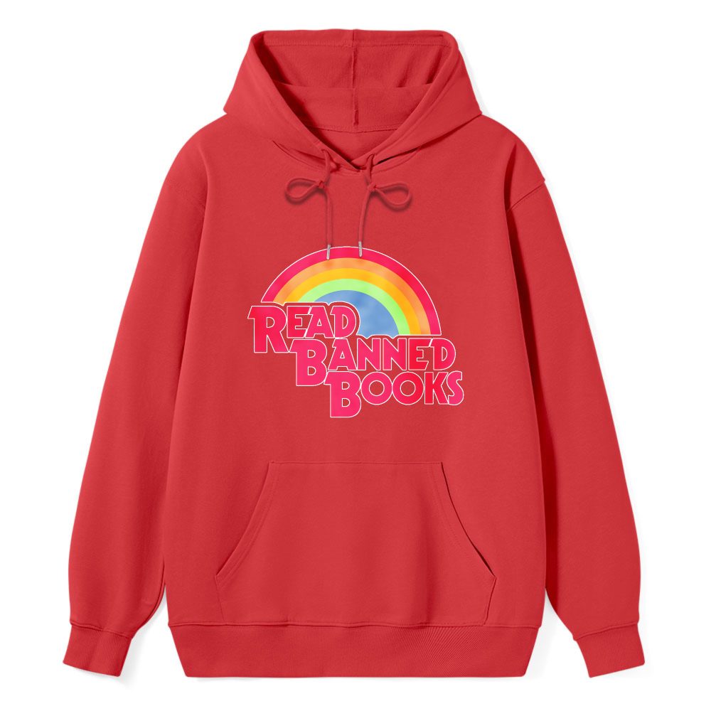 Wardrobecart Read Banned Books Rainbow Design Unisex Classic Hoodie