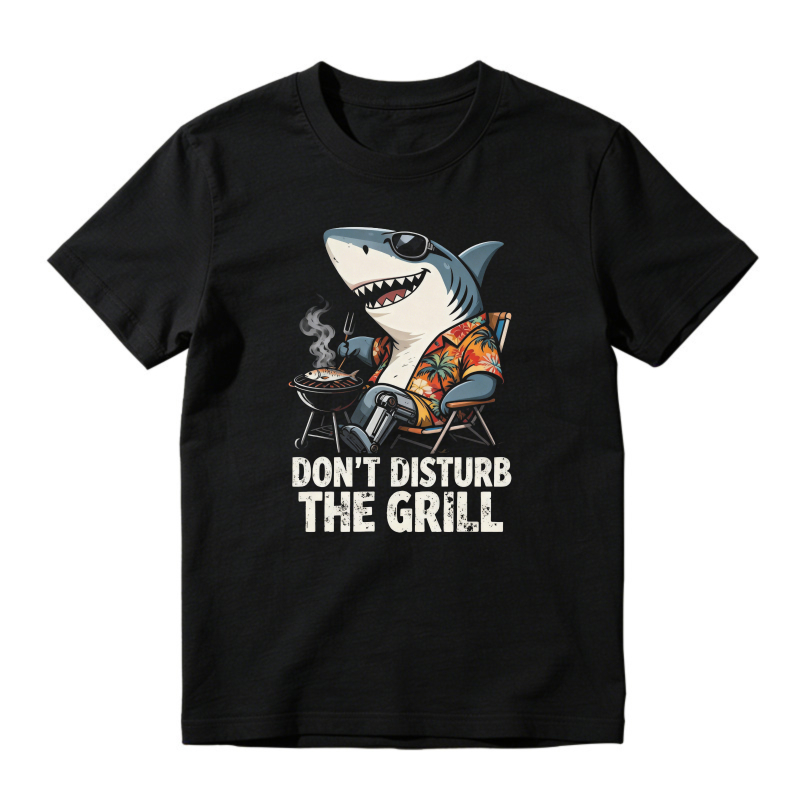 Funny Shark Wearing Sunglasses Grilling BBQ Don't Disturb The Grill Unisex Classic T-shirt