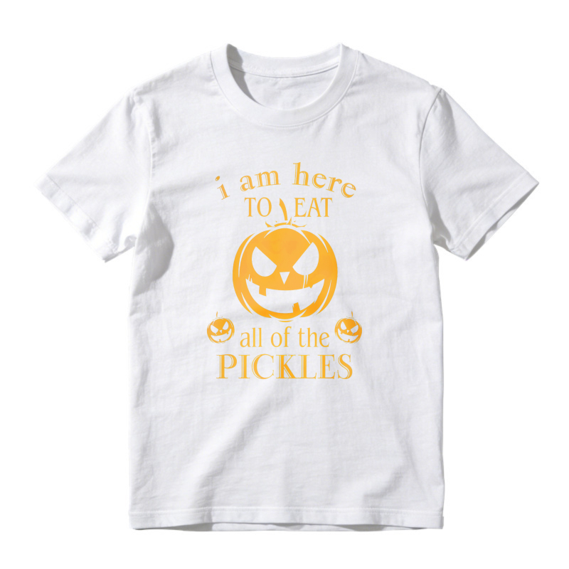 I Am Here To Eat All Of The Pickles Halloween Pumpkin Unisex Classic T-shirt
