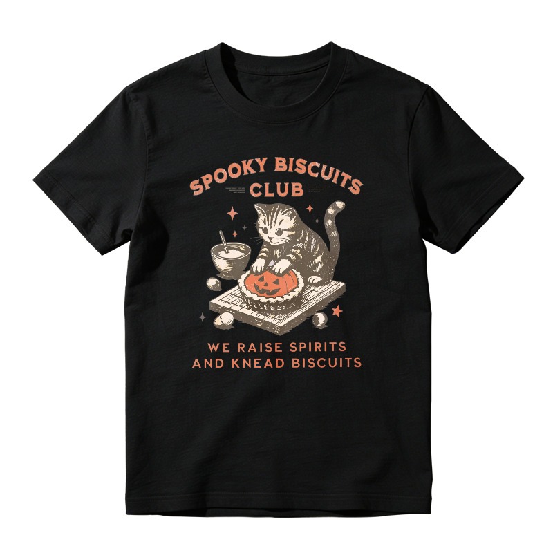 Spooky Biscuits Club Cat Kneading Pumpkin Pie, Unisex Classic T-shirt
