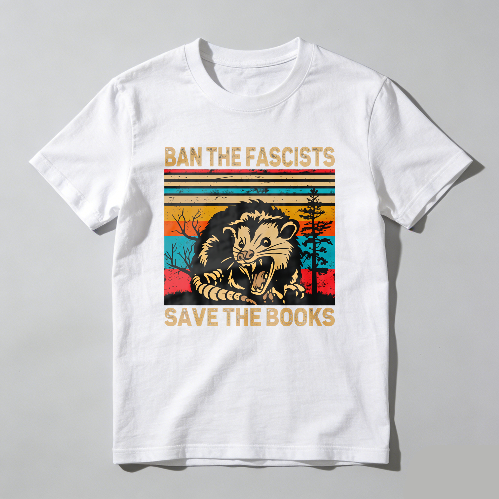 Wardrobecart Ban The Fascists Save The Books Tshirt