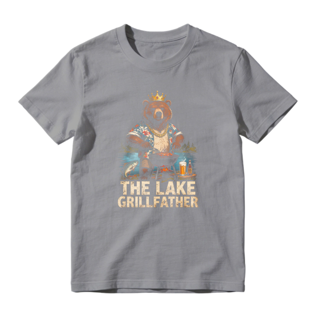 The Lake Grillfather Bear With Crown And Grill Unisex Classic T-shirt