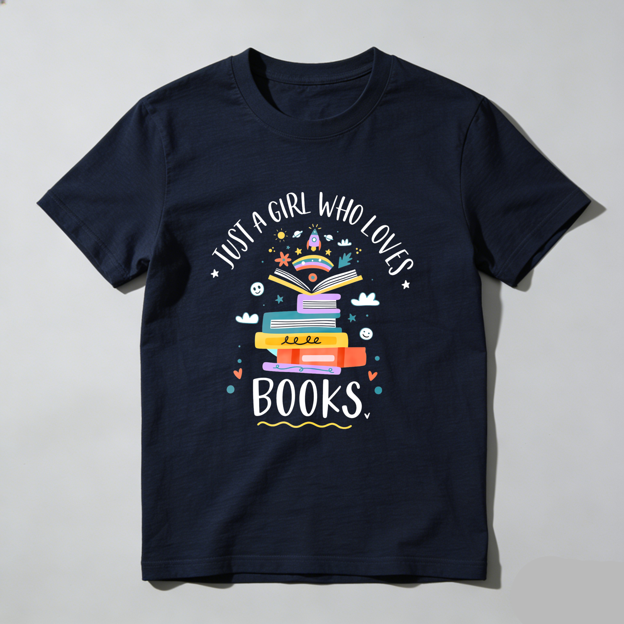 Wardrobecart Just A Girl Who Loves Books Tshirt(2)