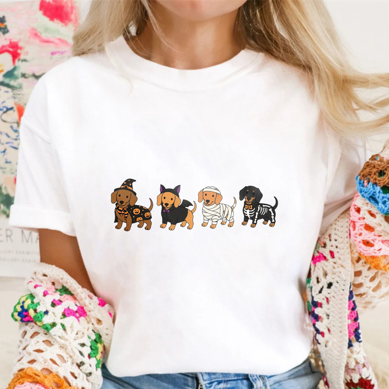 Halloween Dachshund Dogs In Costumes, Unisex Classic T-shirt