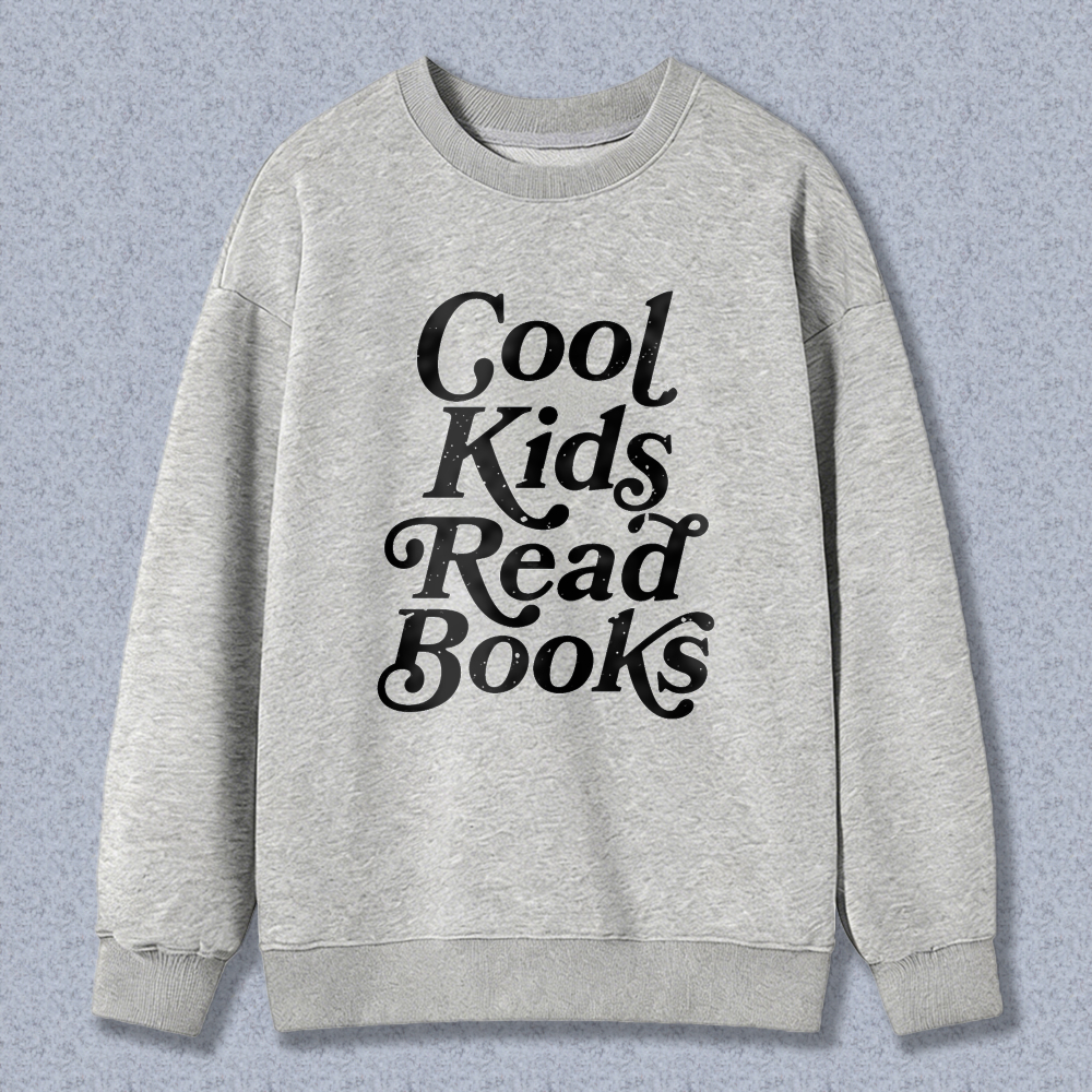 Wardrobecart Cool Kids Read Books Unisex Classic Sweatshirt