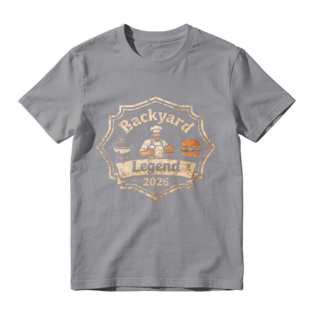 Backyard Legend 2026 Chef Burger Grill Vintage Badge Unisex Classic T-shirt
