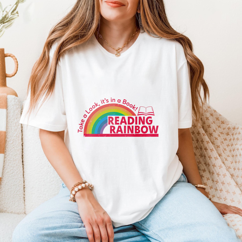 Wardrobecart Take A Look Its In A Book Reading Rainbow tshirt