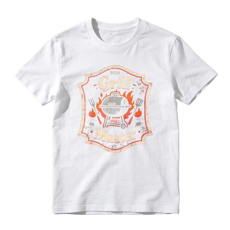 Grill Master 2026 Barbecue Flame Grill Fork Spatula Vintage Badge Unisex Classic T-shirt