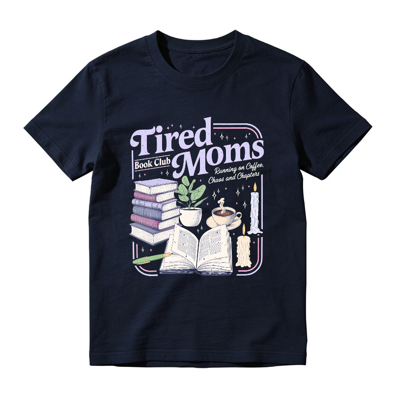 Wardrobecart Tired Moms Book Club Reading With Tea Candles And Plants Unisex Classic T-shirt