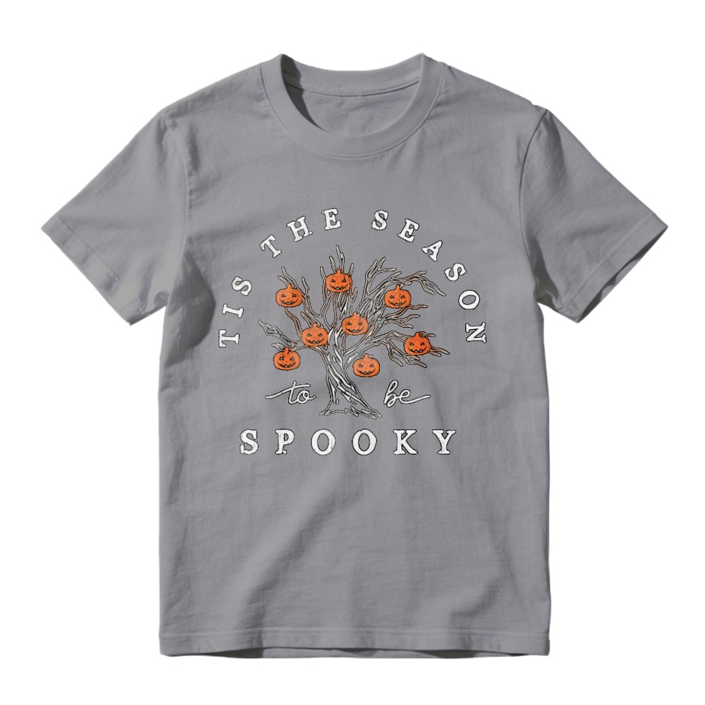 Tis The Season To Be Spooky Halloween Pumpkin Tree Graphic T-shirt