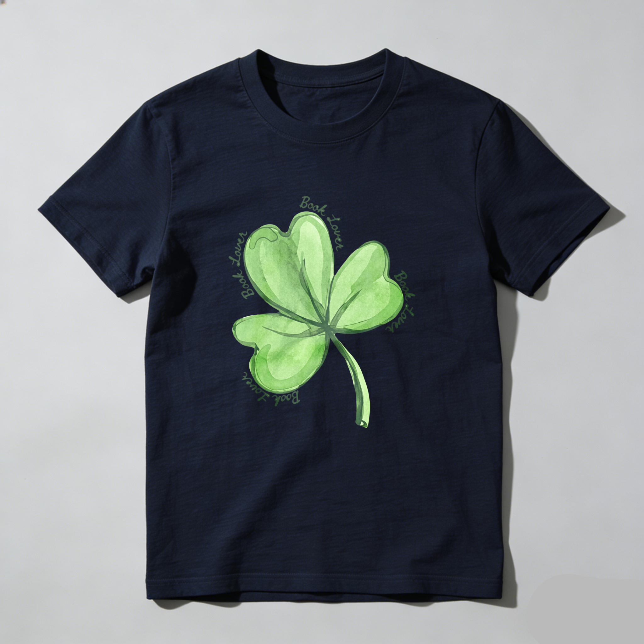 Wardrobecart Four Leaf Clover Watercolor Design tshirt