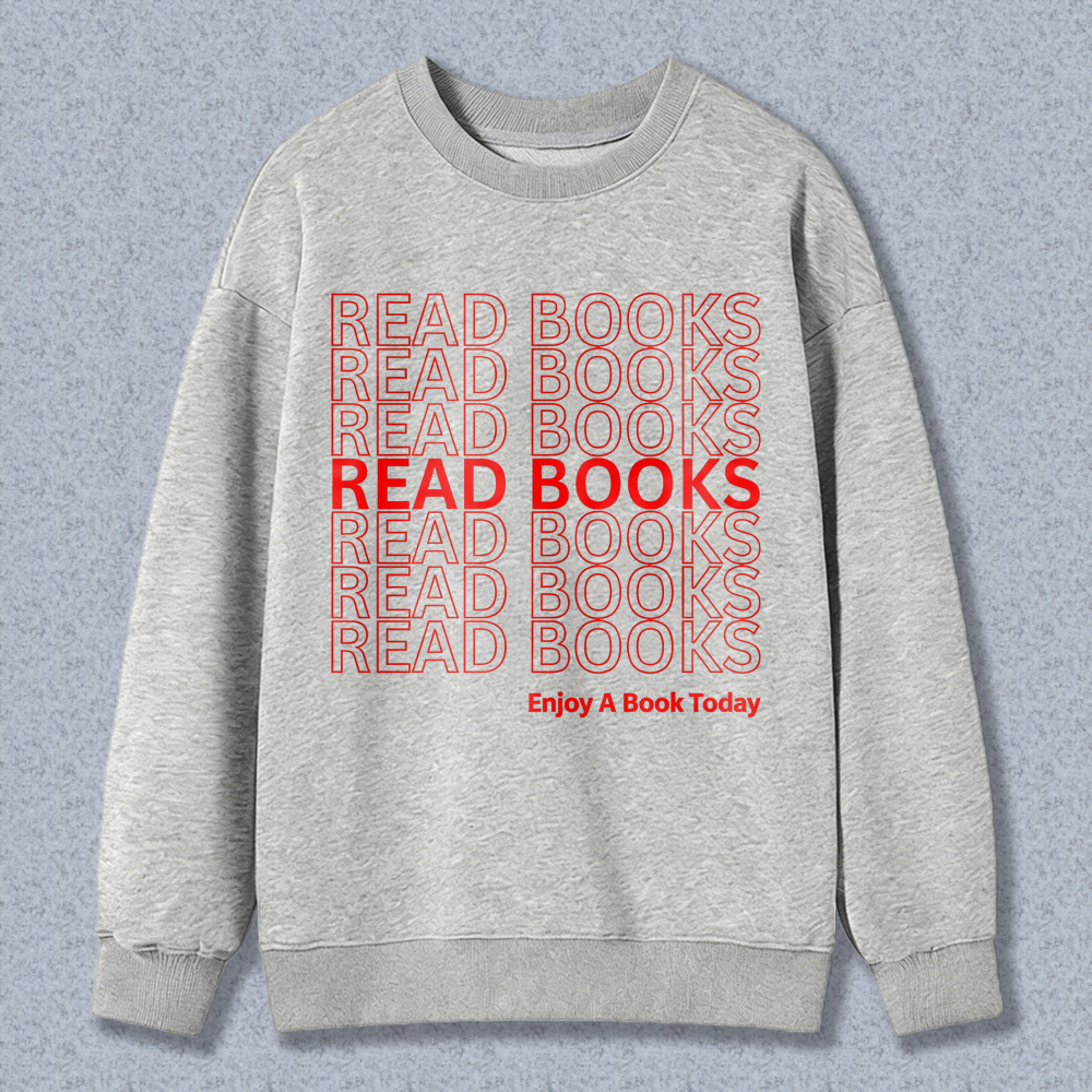 Wardrobecart Read Books Pattern Unisex Classic Sweatshirt