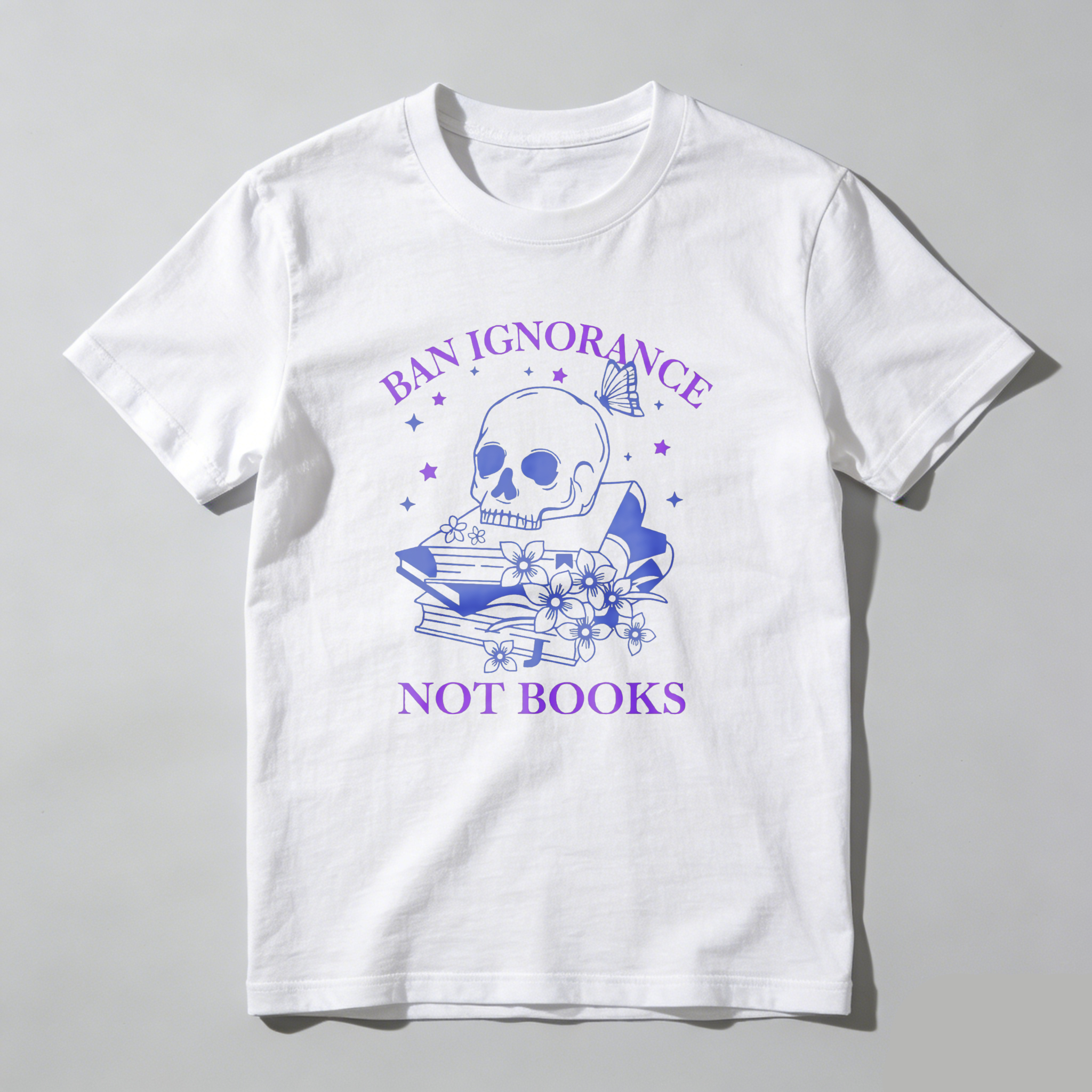 Wardrobecart Ban Ignorance Not Books Skull And Books Tshirt