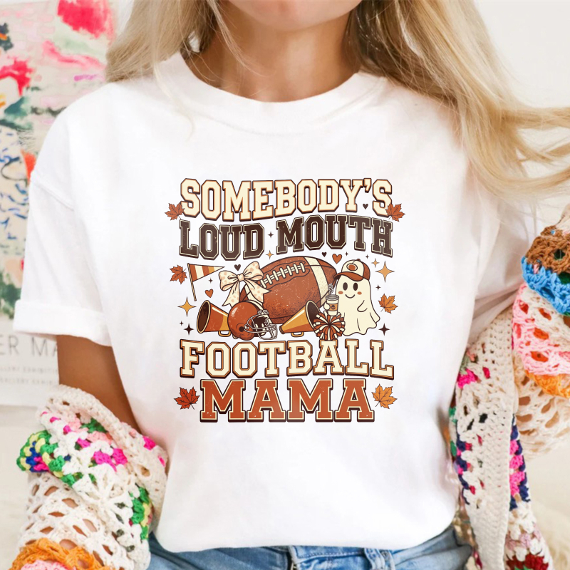 Somebody's Loud Mouth Football Mama, Unisex Classic T-shirt
