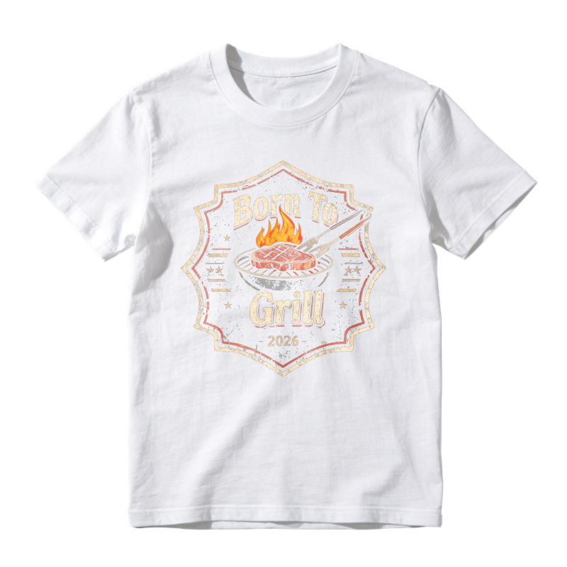 Born To Grill 2026 Barbecue Flame Steak Unisex Classic T-shirt