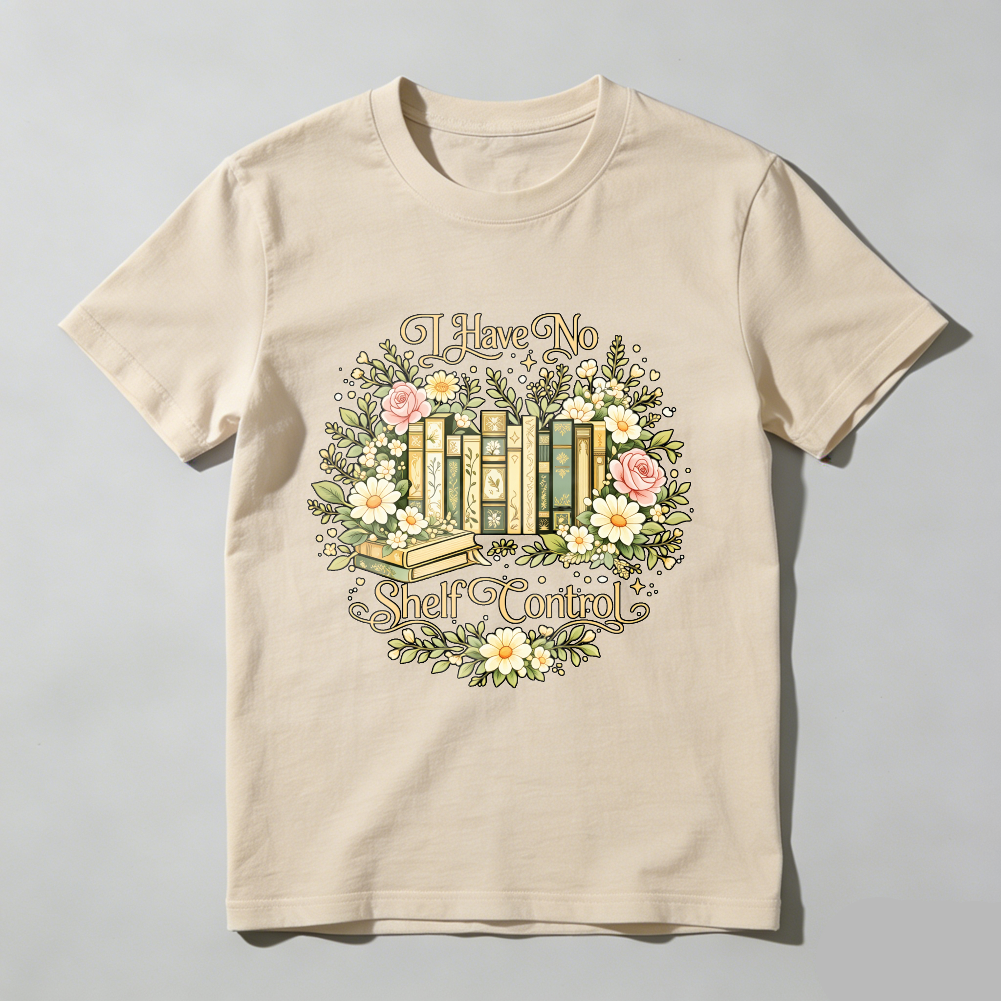 Wardrobecart I Have No Shelf Control Bookshelf Floral Design Unisex Classic T-shirt
