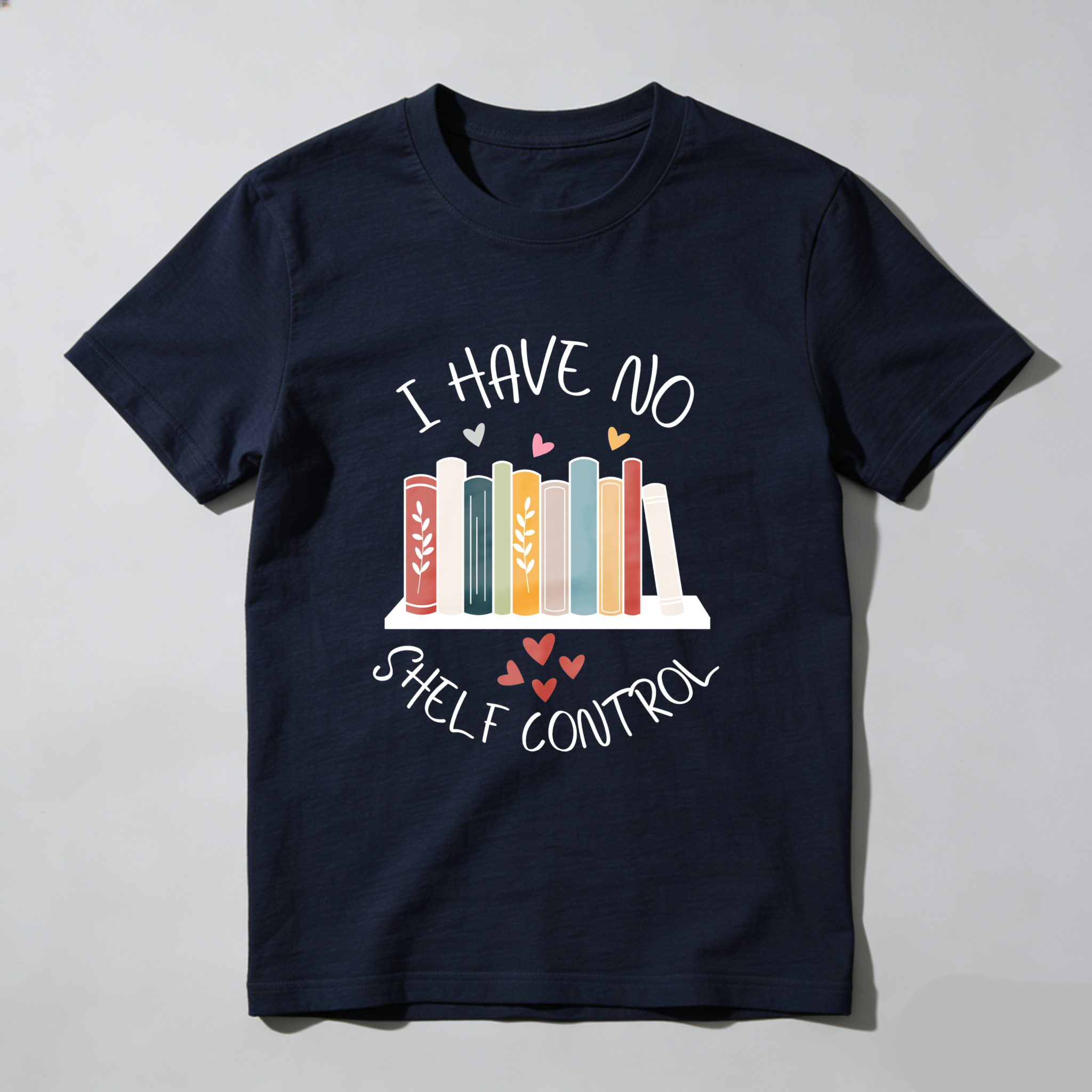 Wardrobecart I Have No Shelf Control Books And Hearts Design Unisex Classic T-shirt