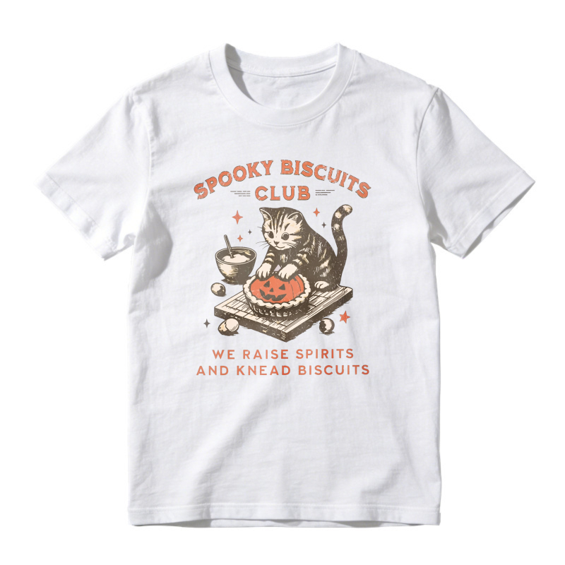 Spooky Biscuits Club Cat Kneading Pumpkin Pie, Unisex Classic T-shirt