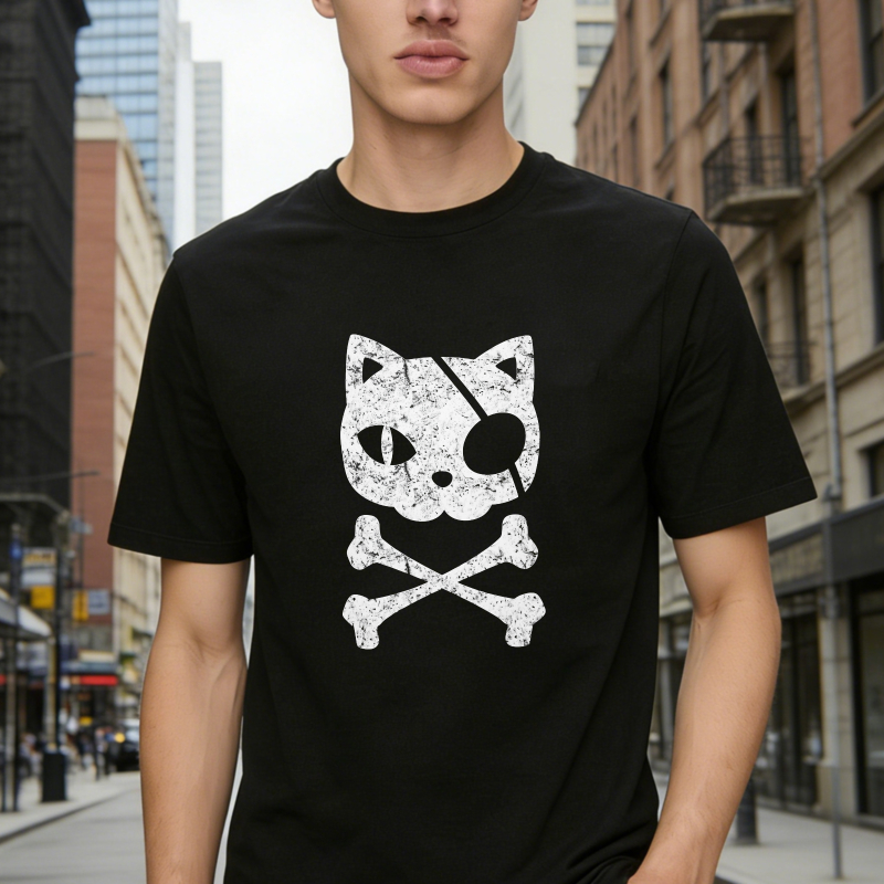 Pirate Cat Skull And Crossbones Unisex Classic T-shirt