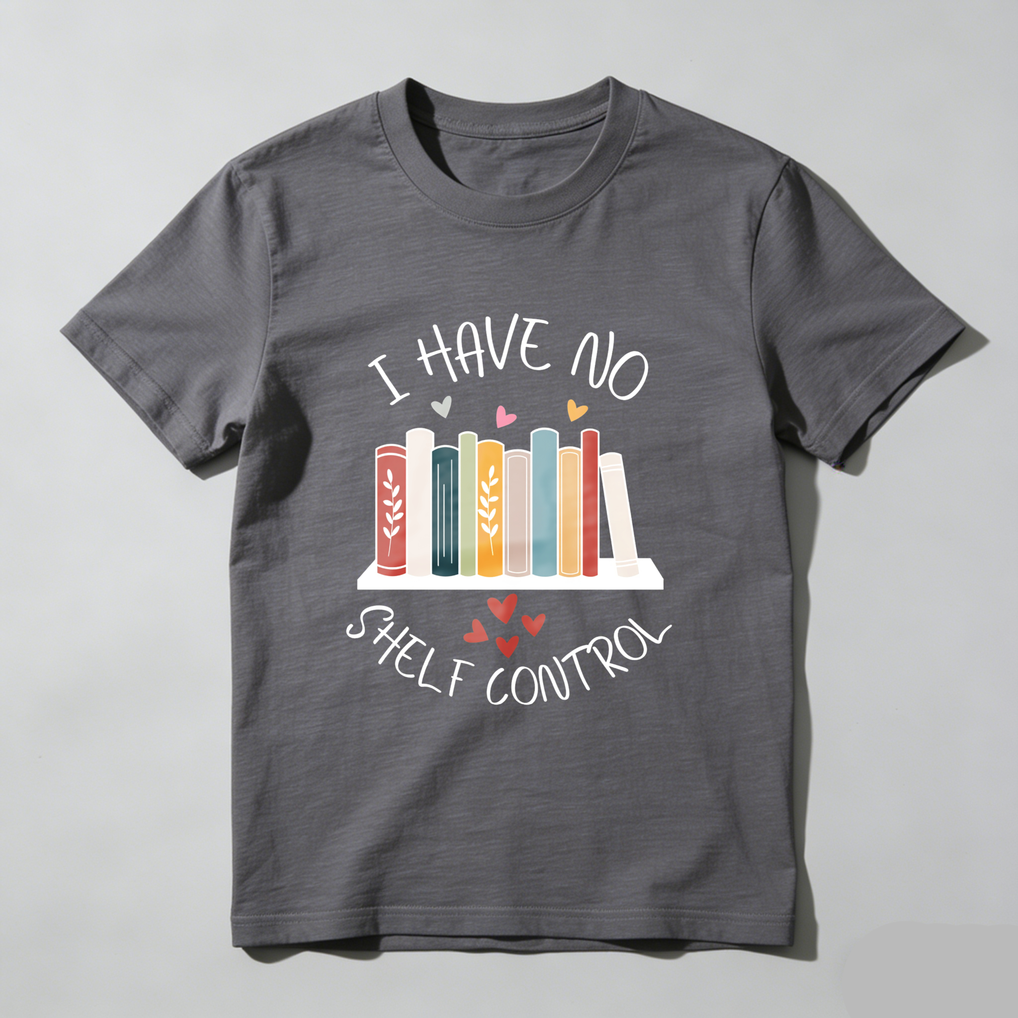 Wardrobecart I Have No Shelf Control Books And Hearts Design Unisex Classic T-shirt