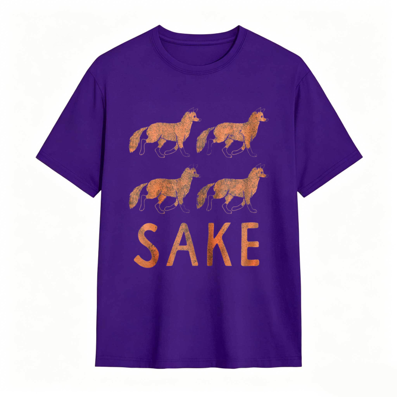 Four Fox Sake Funny Graphic Novelty Tee