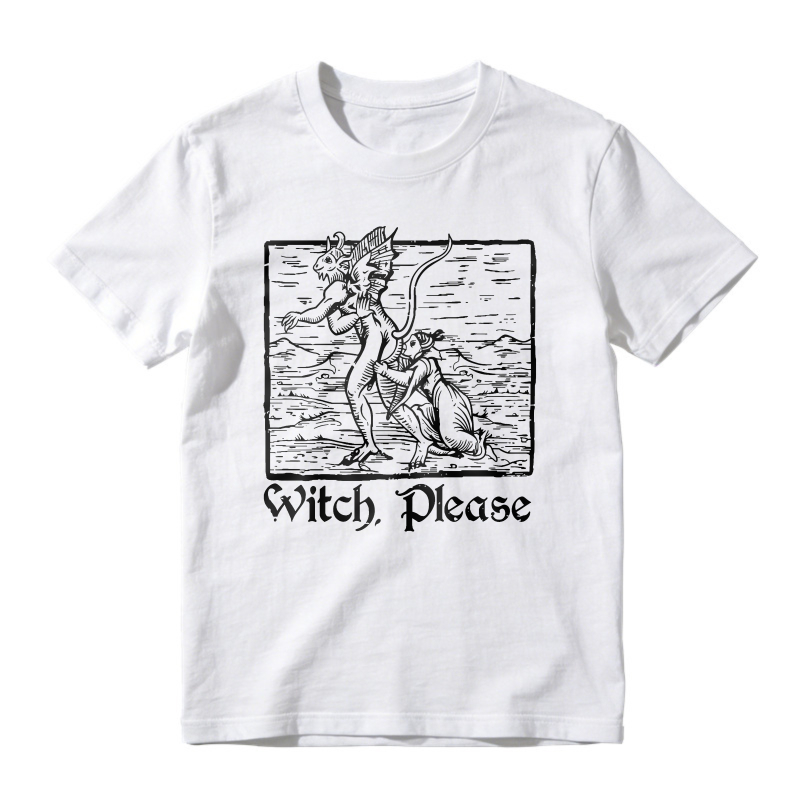Witch Please Vintage Woodcut Style Graphic, Unisex Classic T-shirt