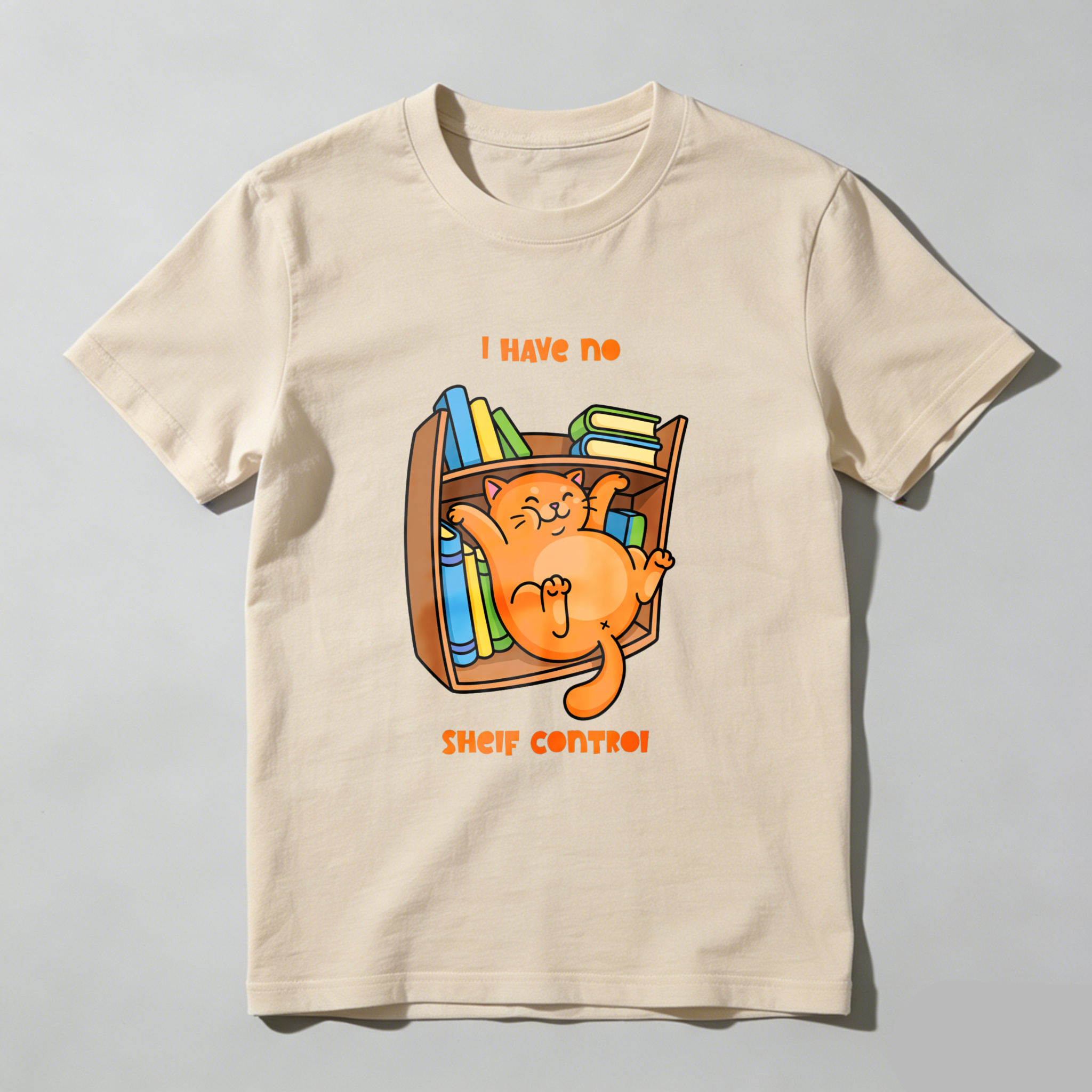 Wardrobecart Cat In Bookshelf I Have No Shelf Control Unisex Classic T-shirt