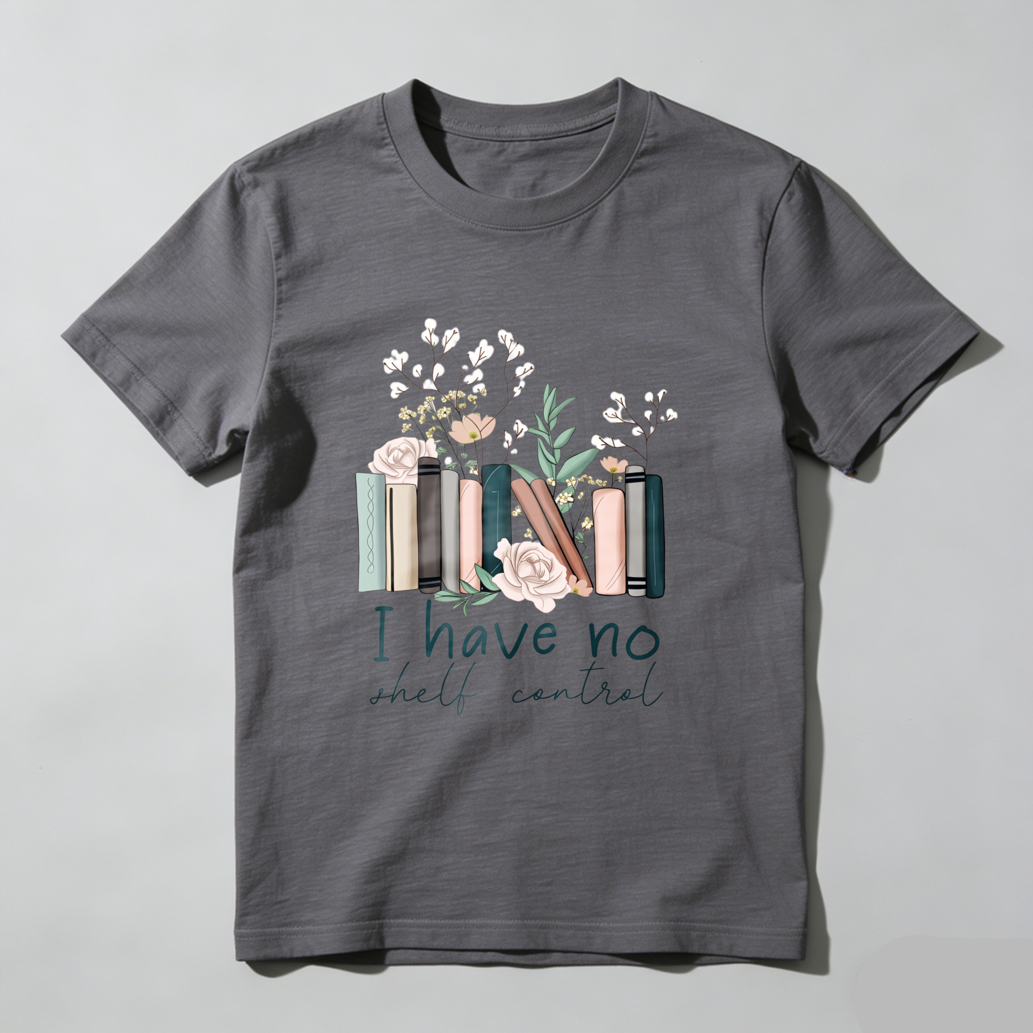 Wardrobecart Books And Flowers I Have No Shelf Control Unisex Classic T-shirt