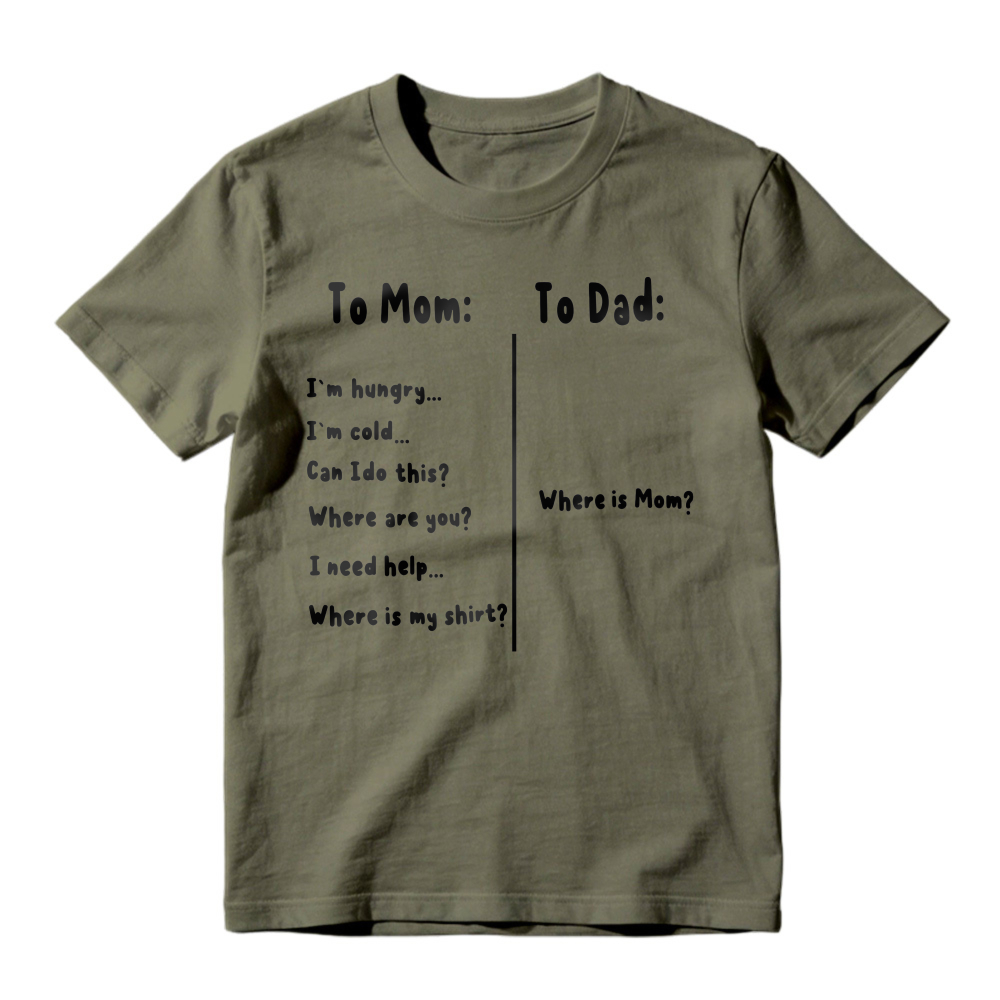 To Mom And Dad Text Design Unisex Classic T-shirt