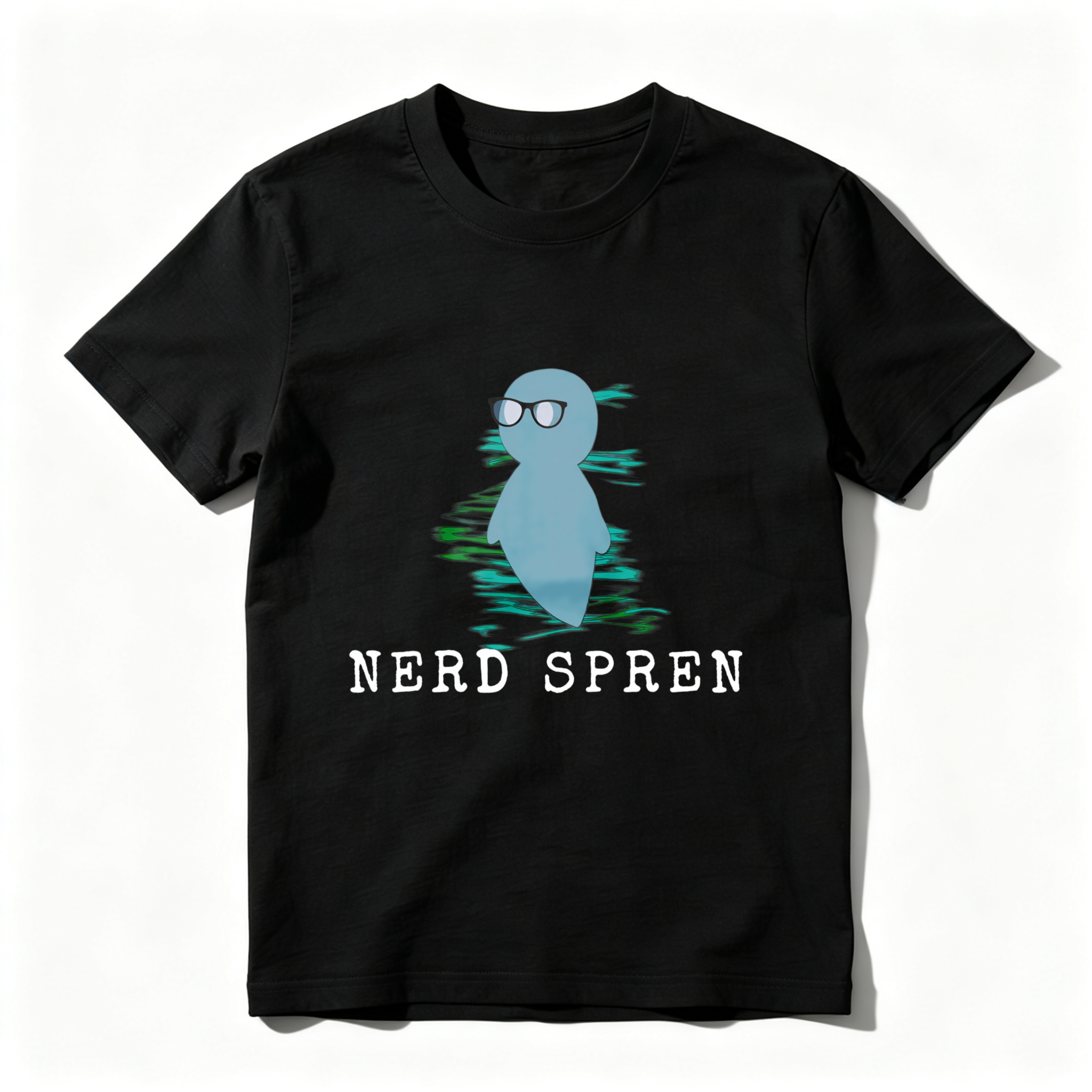 Wardrobecart Nerd Spren With Glasses And Water Ripple Effect Tshirt