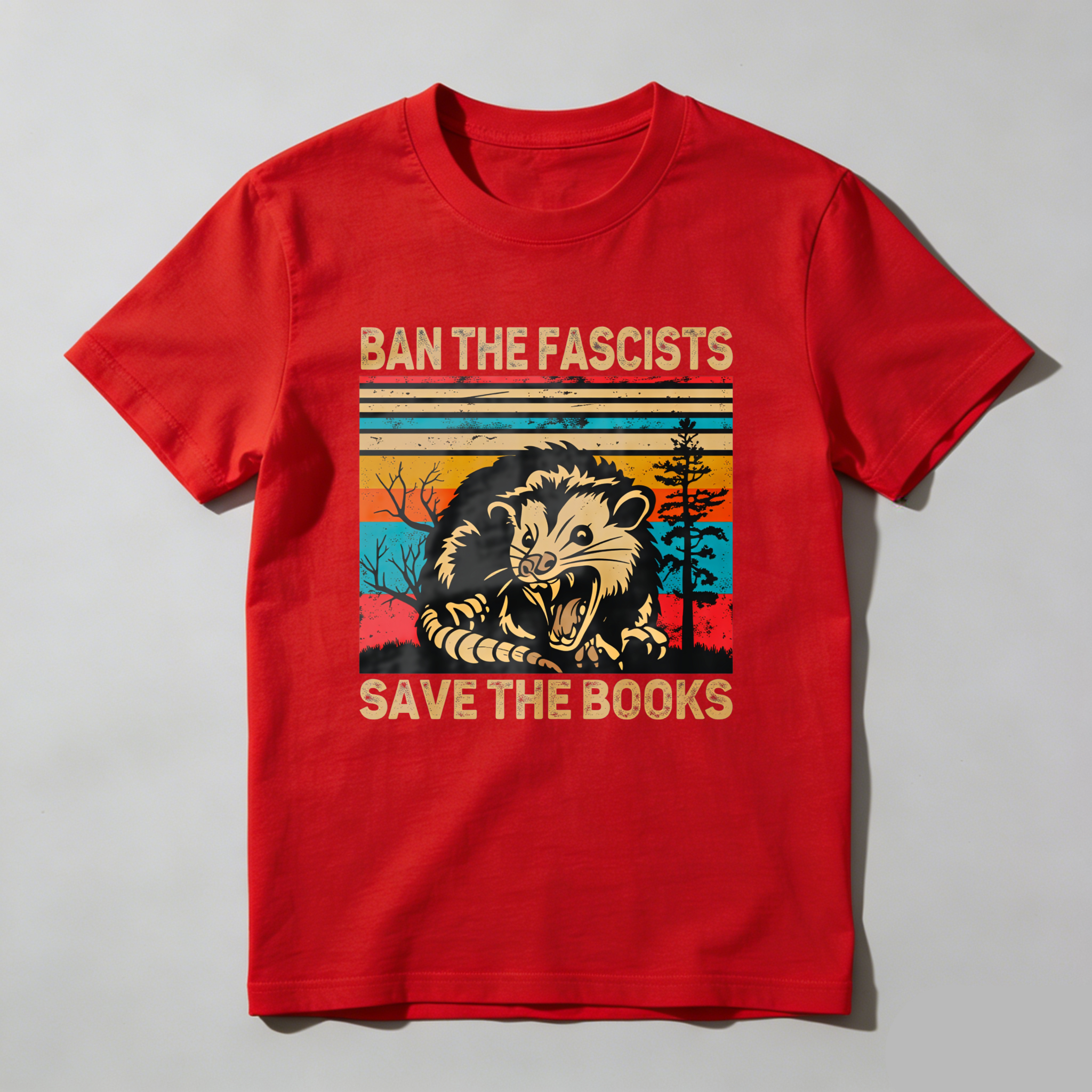 Wardrobecart Ban The Fascists Save The Books Tshirt