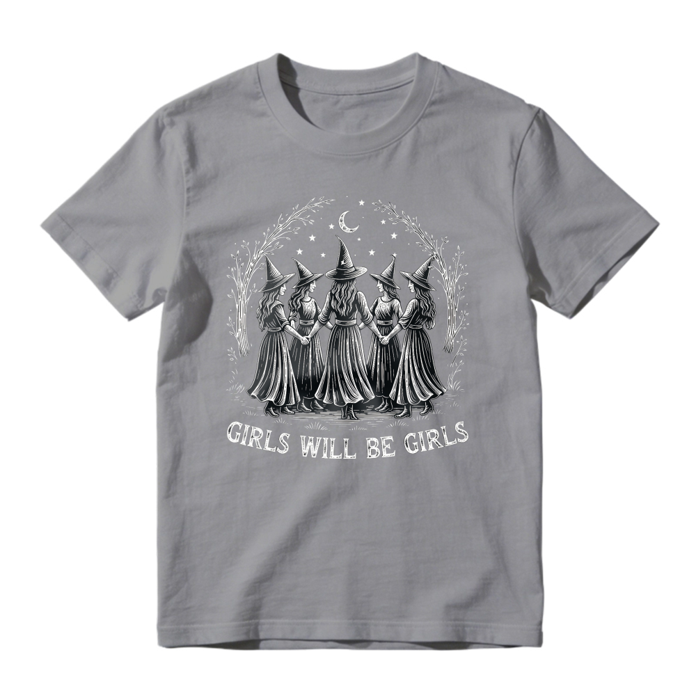 Witchy Women Under Moon Arch Girls Will Be Girls Unisex Classic T-shirt