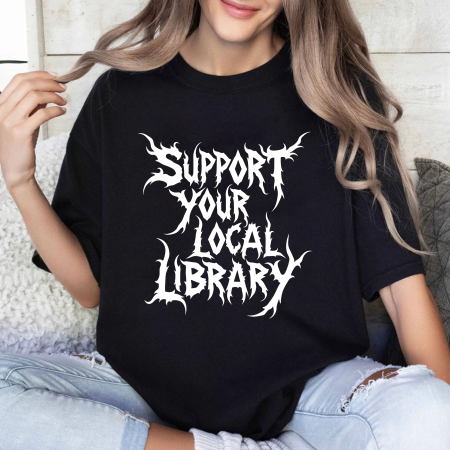 Wardrobecart Support Your Local Library Tshirt