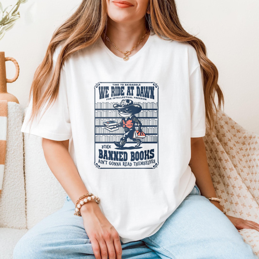 Wardrobecart We Ride At Dawn Banned Books Tshirt