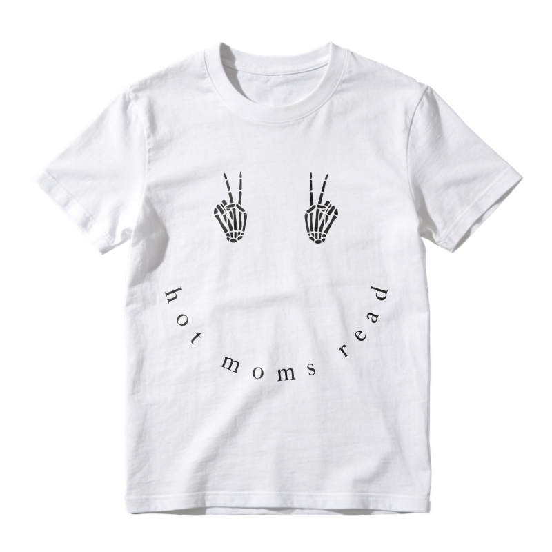 Wardrobecart Peace Sign Hands Hot Moms Read Unisex Classic T-shirt