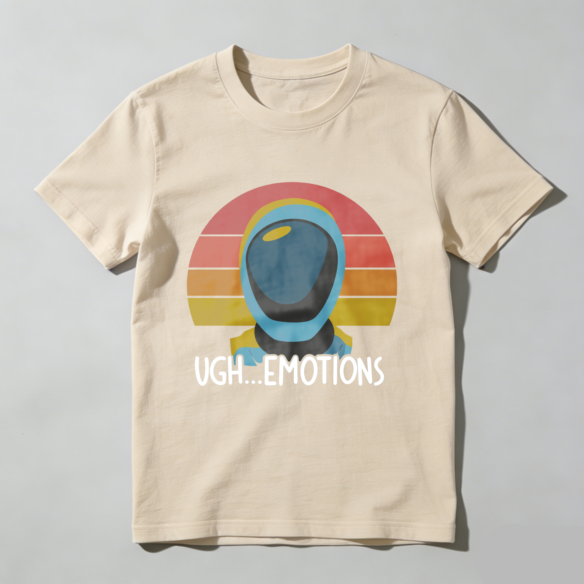 Wardrobecart Astronaut Helmet Sunset Ugh Emotions tshirt